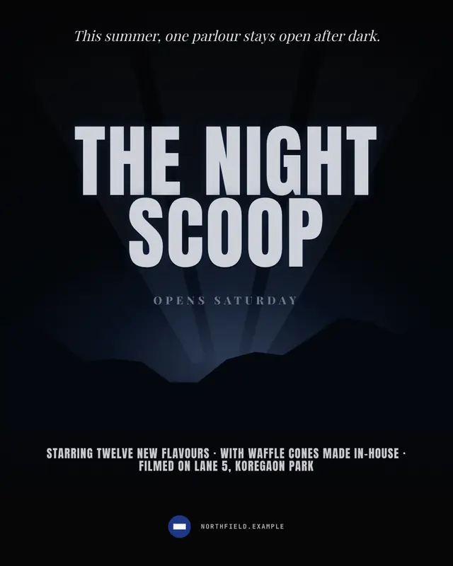 Movie poster — sample creative