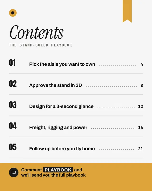 Chapter list — sample creative