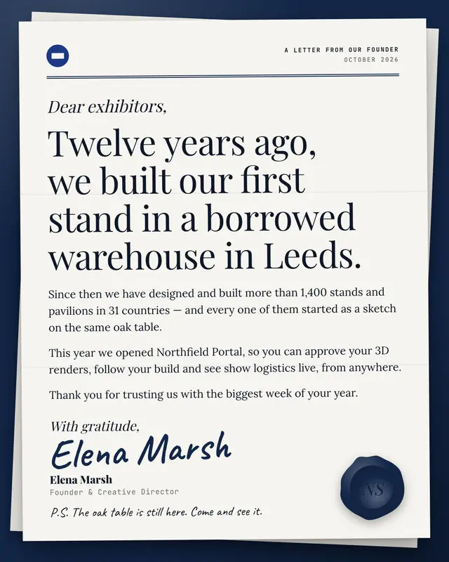 Founder letter — sample creative