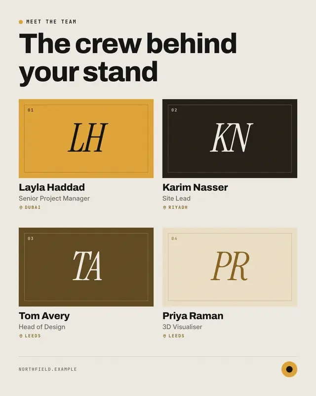 Meet the team — sample creative