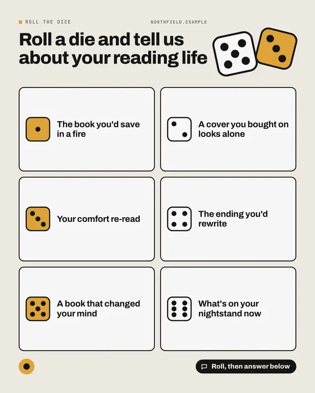 Dice board — sample creative