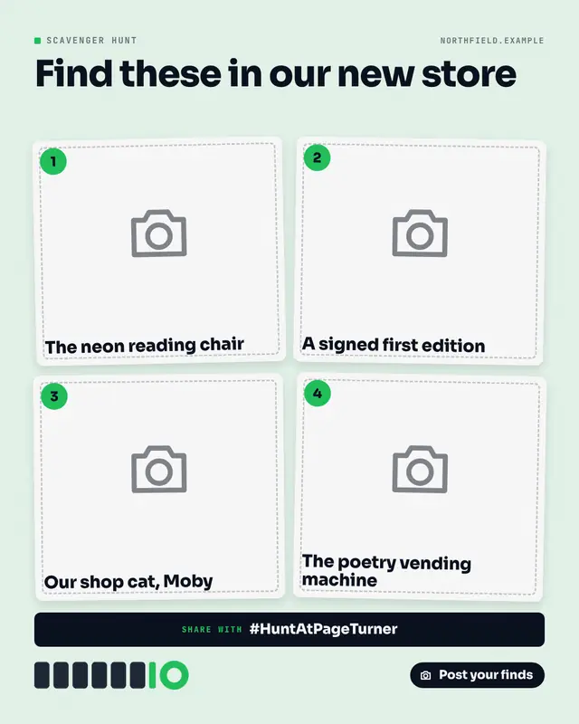 Scavenger hunt — sample creative