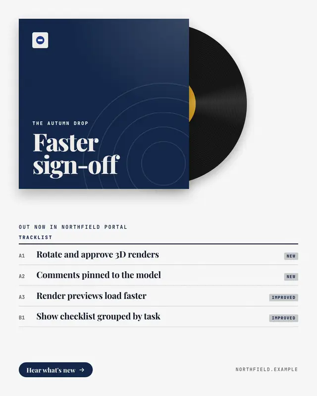 Vinyl release — sample creative