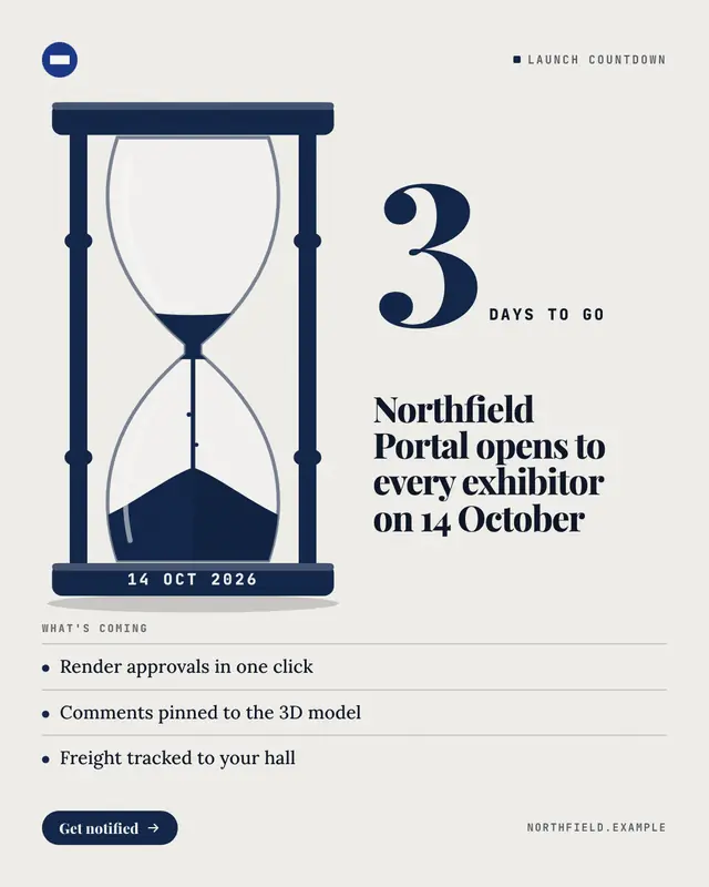 Hourglass countdown — sample creative