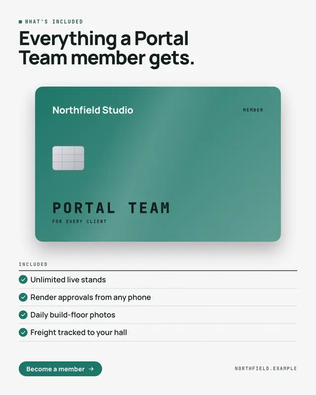 Membership card — sample creative