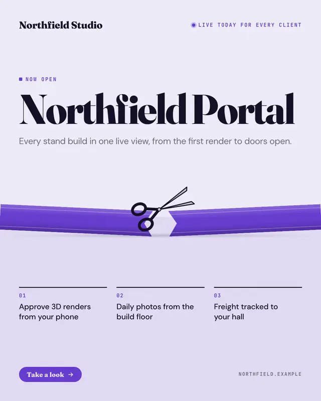 Ribbon cutting — sample creative
