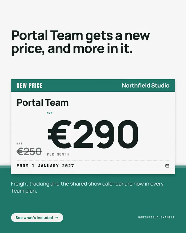 New-price shelf label — sample creative