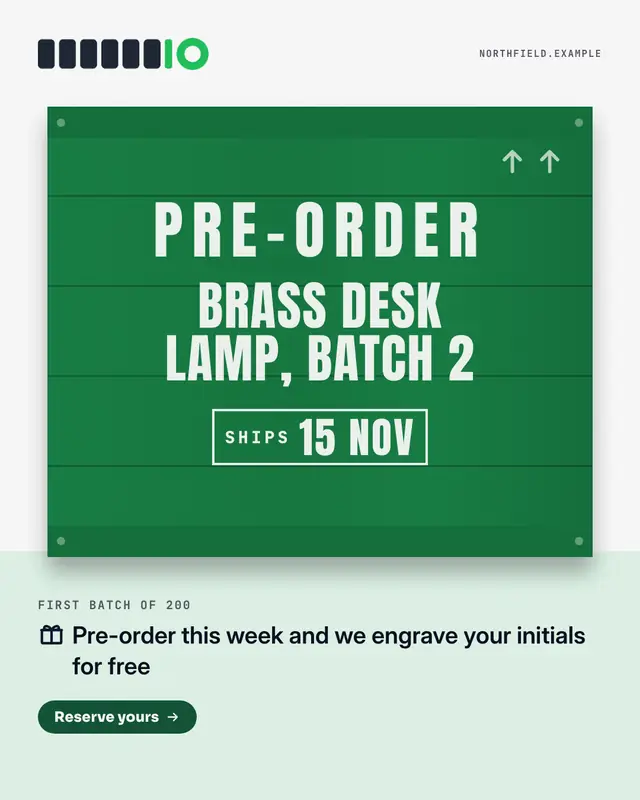 Pre-order crate — sample creative