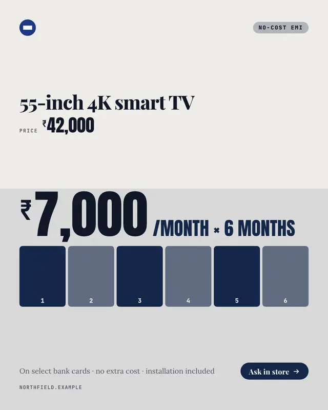 EMI instalments — sample creative