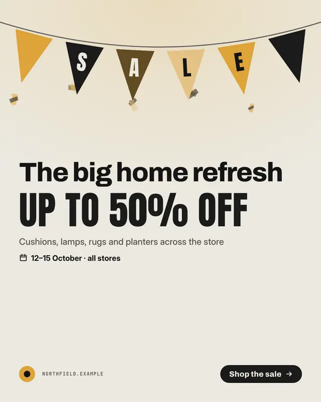 Pennant bunting — sample creative