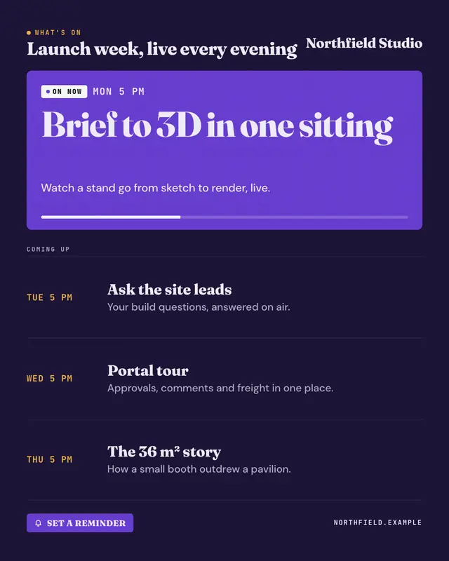 TV listings: what's on — sample creative