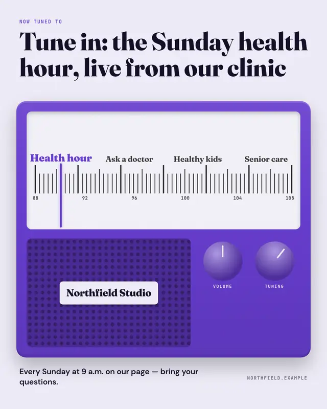 Radio dial — sample creative