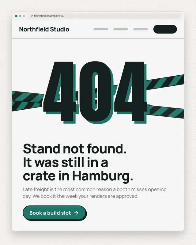 Error page — sample creative