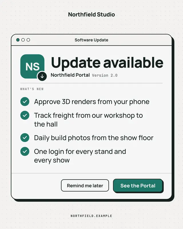 Update available — sample creative