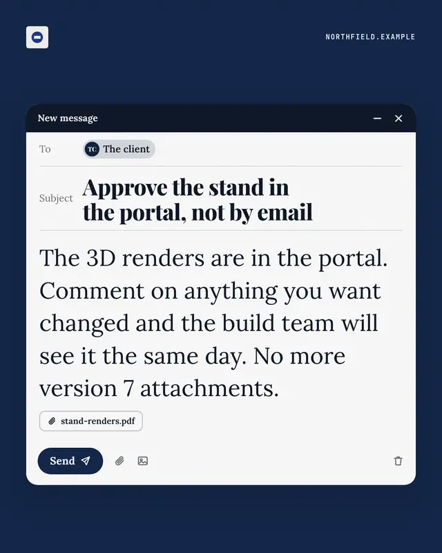 Unsent email — sample creative