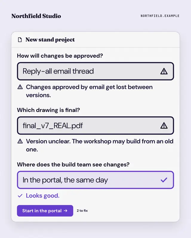 Form validation — sample creative