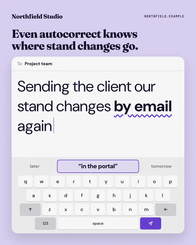 Autocorrect knows — sample creative