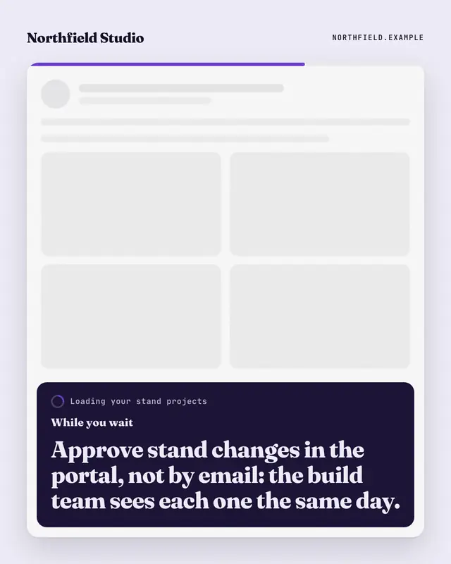 While you wait — sample creative
