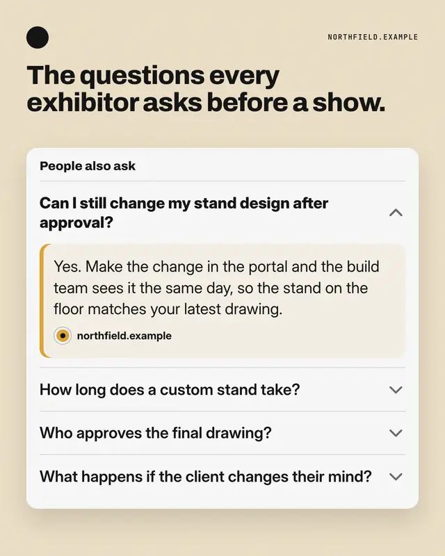 People also ask — sample creative