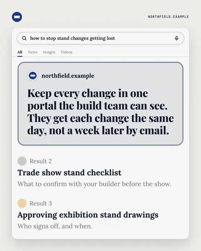 Search answer — sample creative