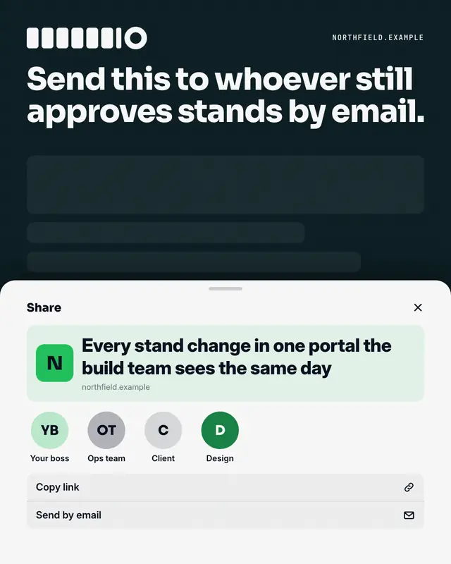 Share sheet — sample creative