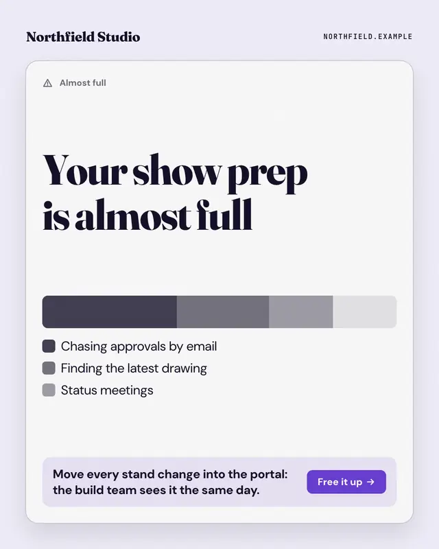Storage almost full — sample creative