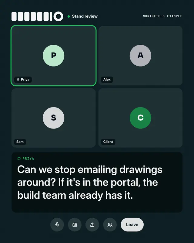 Call with live captions — sample creative