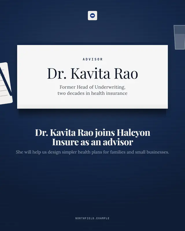 Boardroom card — sample creative